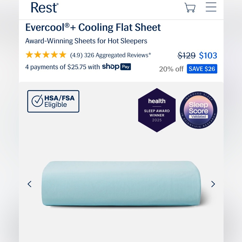 Rest Evercool+ Cooling Flat Sheet